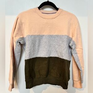 TNA Color Block Sweater, Peach, Grey, Olive